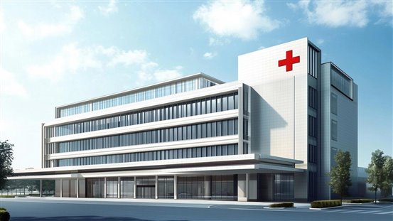 花瓣素材_建筑系列通用实景医院立面图背景素材_193671253